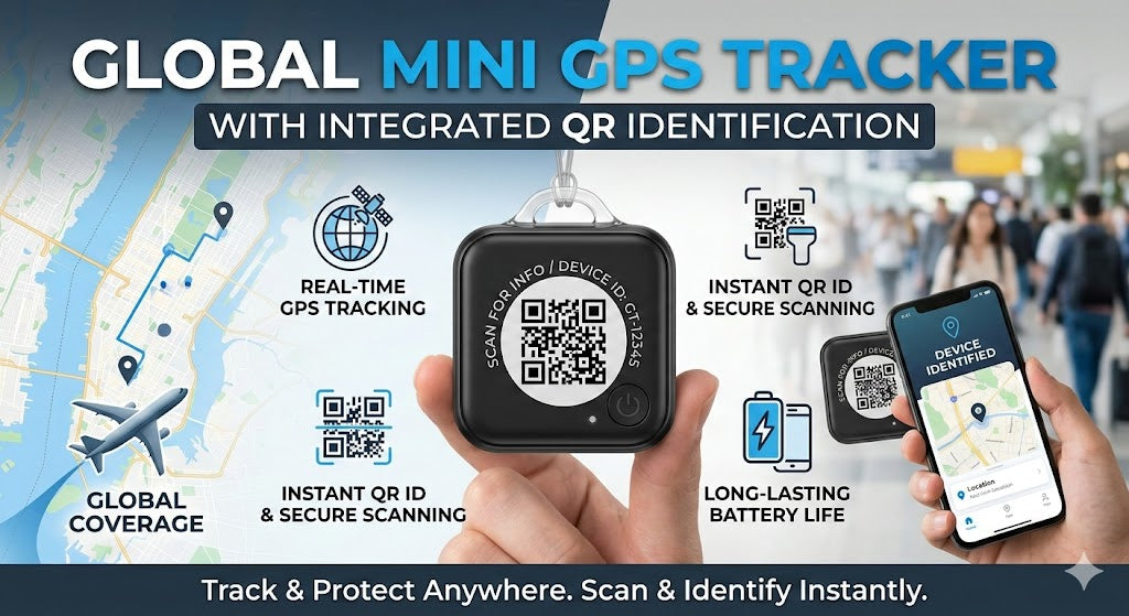Global Mini GPS Tracker with QR Identification