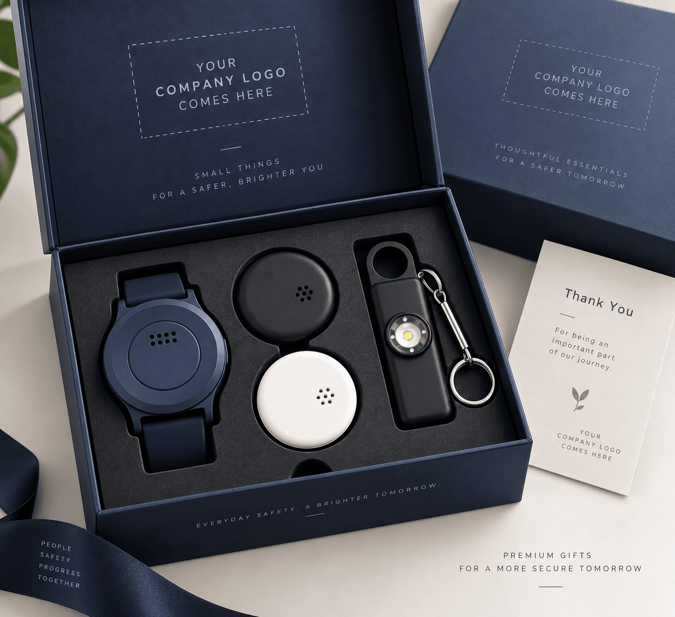 Branded combo gift box with company logo